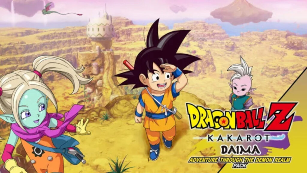 na zdjęciu jest Goku z anime dragon ball DAIMA wraz z przyjaciółmi