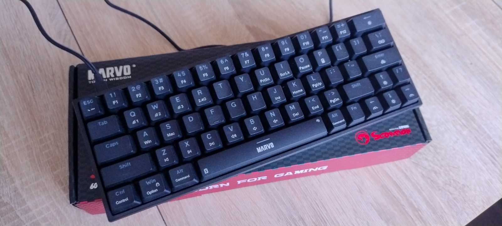 Marvo KG955W Shogo 63 – recenzja klawiatury – głośny, ale solidny mechanik | Zdjęcia własne