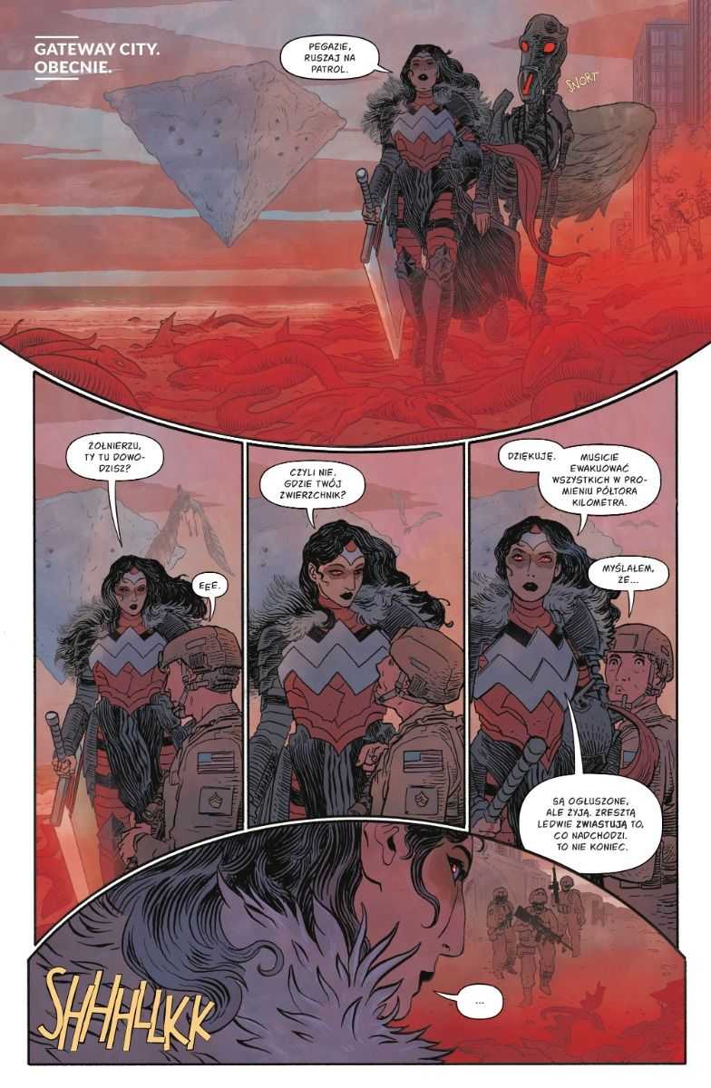 Strona z komiksu Absolute Wonder Woman. Ostatnia Amazonka. Tom 1