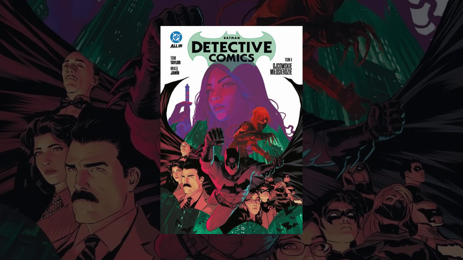 Grafika przedstawiająca okładkę komiksu Batman Detective Comics: Ojcowskie miłosierdzie. Tom 1