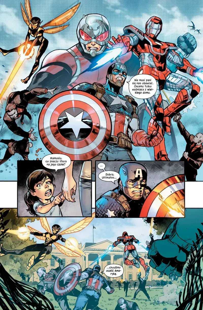 Grafika przedstawiająca stronę z komiksu Ultimates