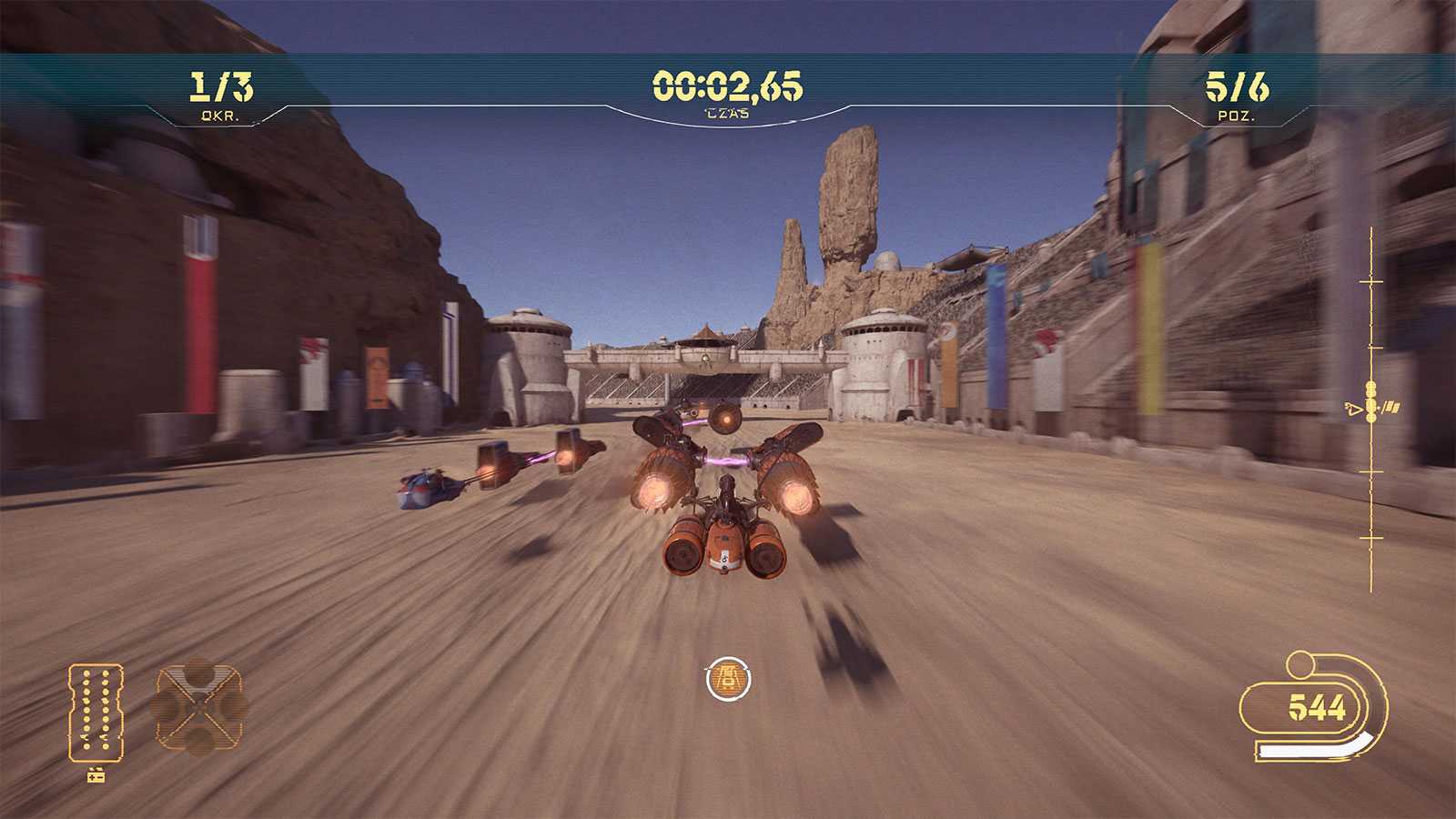 screenshot z gry Star Wars galactic racer 